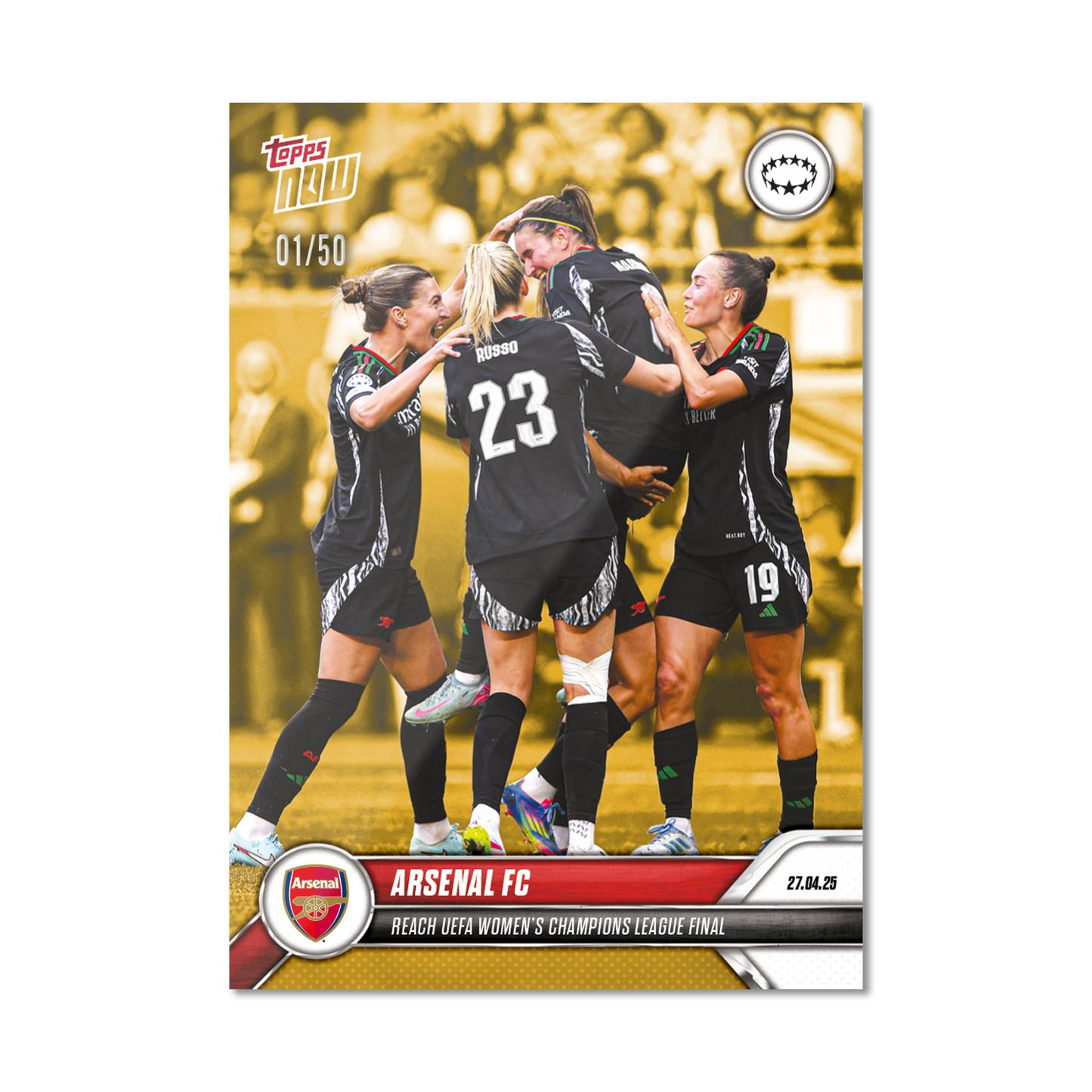 Arsenal FC - 2024-25 UWCL Topps NOW® - Card 26 - PR: 313