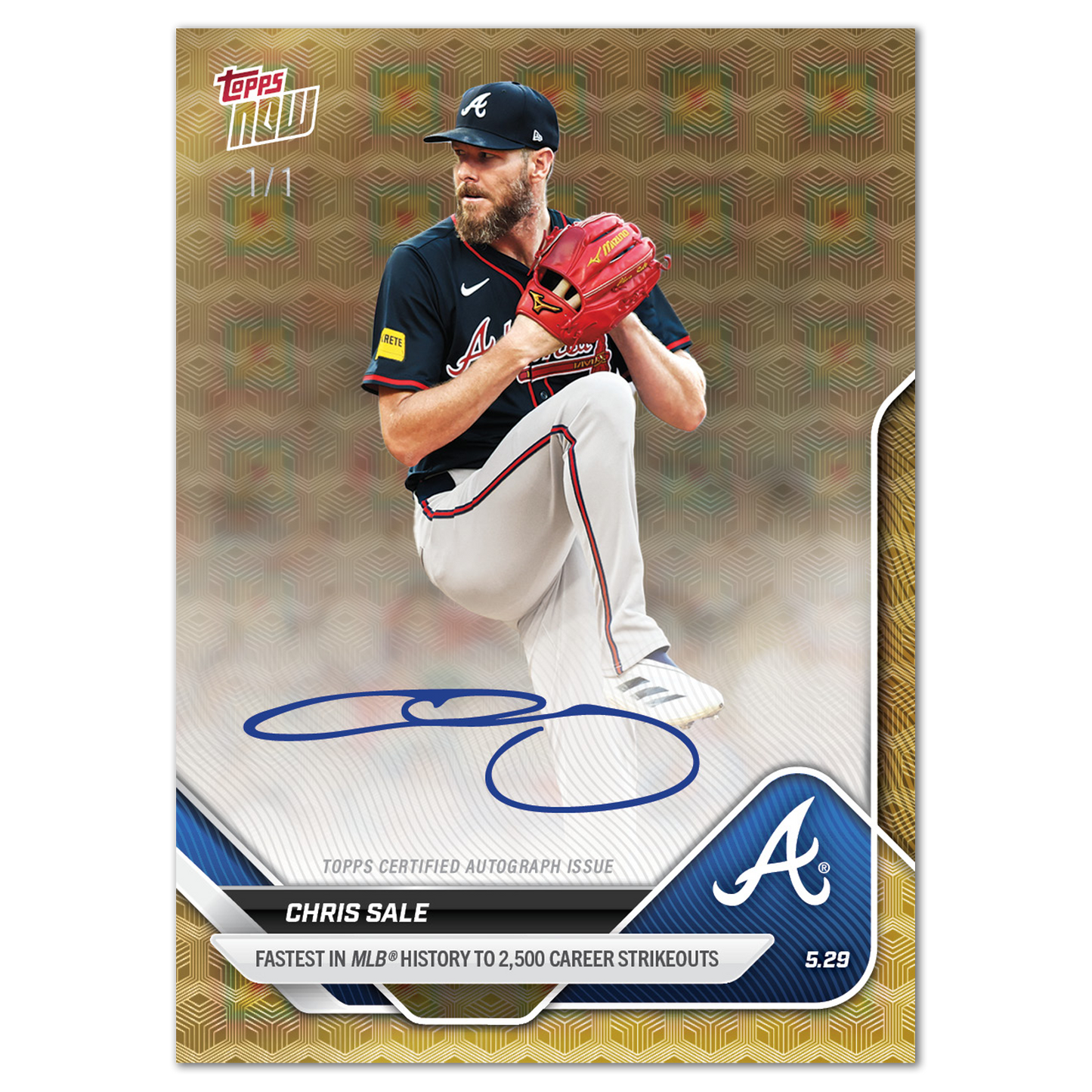 Chris Sale - 2025 MLB Topps NOW® - Card 233 - LOOK FOR AUTOS - PR: 2371