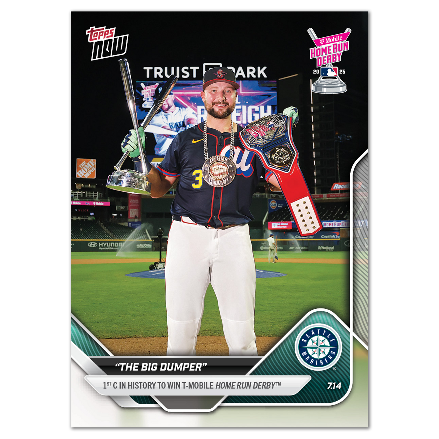 Cal Raleigh - 2025 MLB Topps NOW® - Card 427 - LOOK FOR AUTOS - PR: 17,635