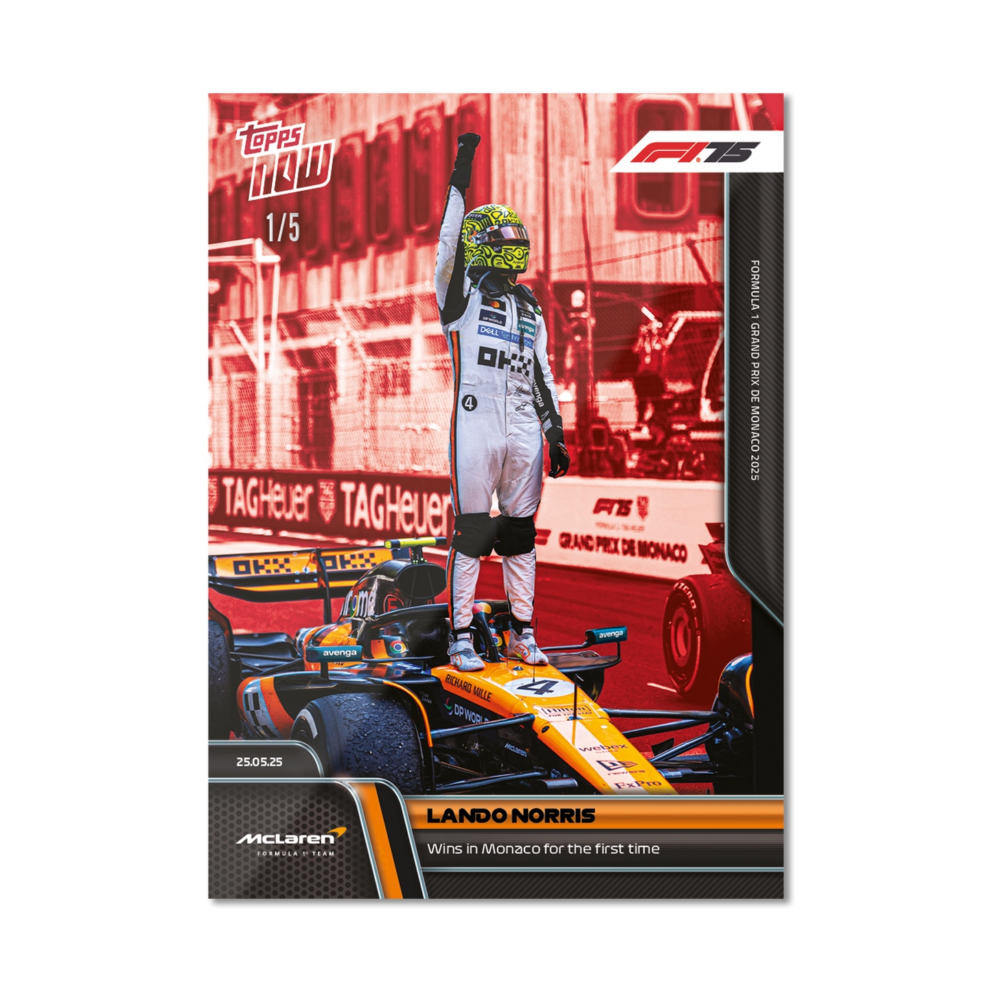 Lando Norris - 2025 Formula 1® Topps NOW® - Card 39 - PR: 3926