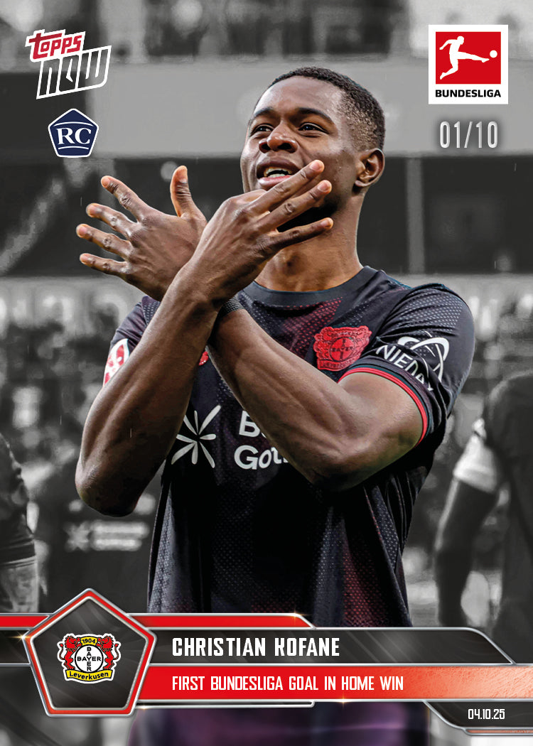 Christian Kofane - 2025-26 Bundesliga Topps NOW® - Card 38 - PR: 387