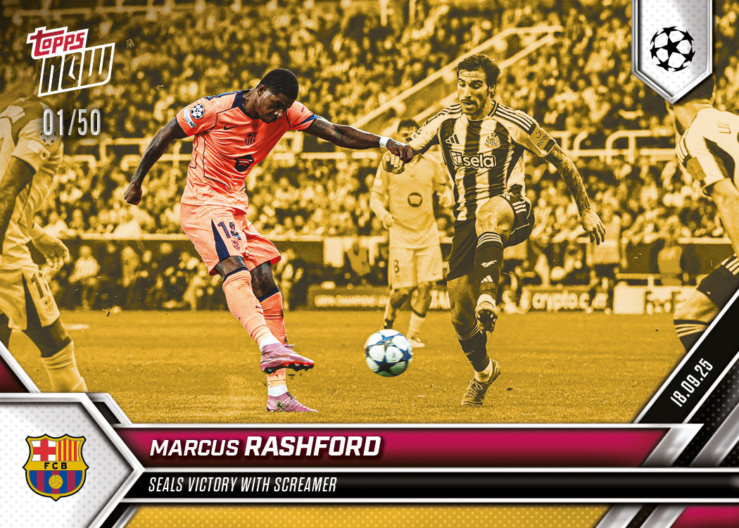 Marcus Rashford - 2025-26 UCL Topps NOW® - Card 21 - PR: 514