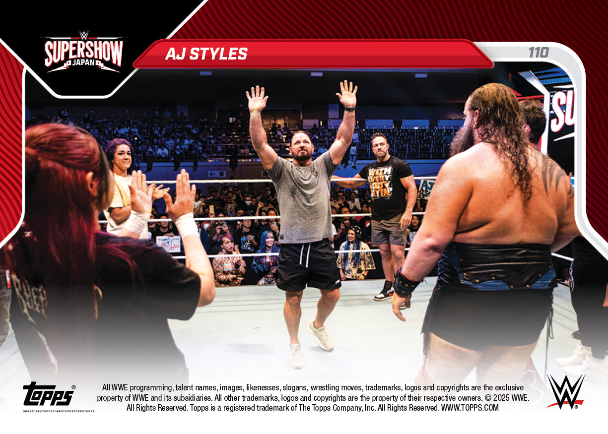 AJ Styles - 2025 WWE Topps NOW® - Card 110 - PR: 839