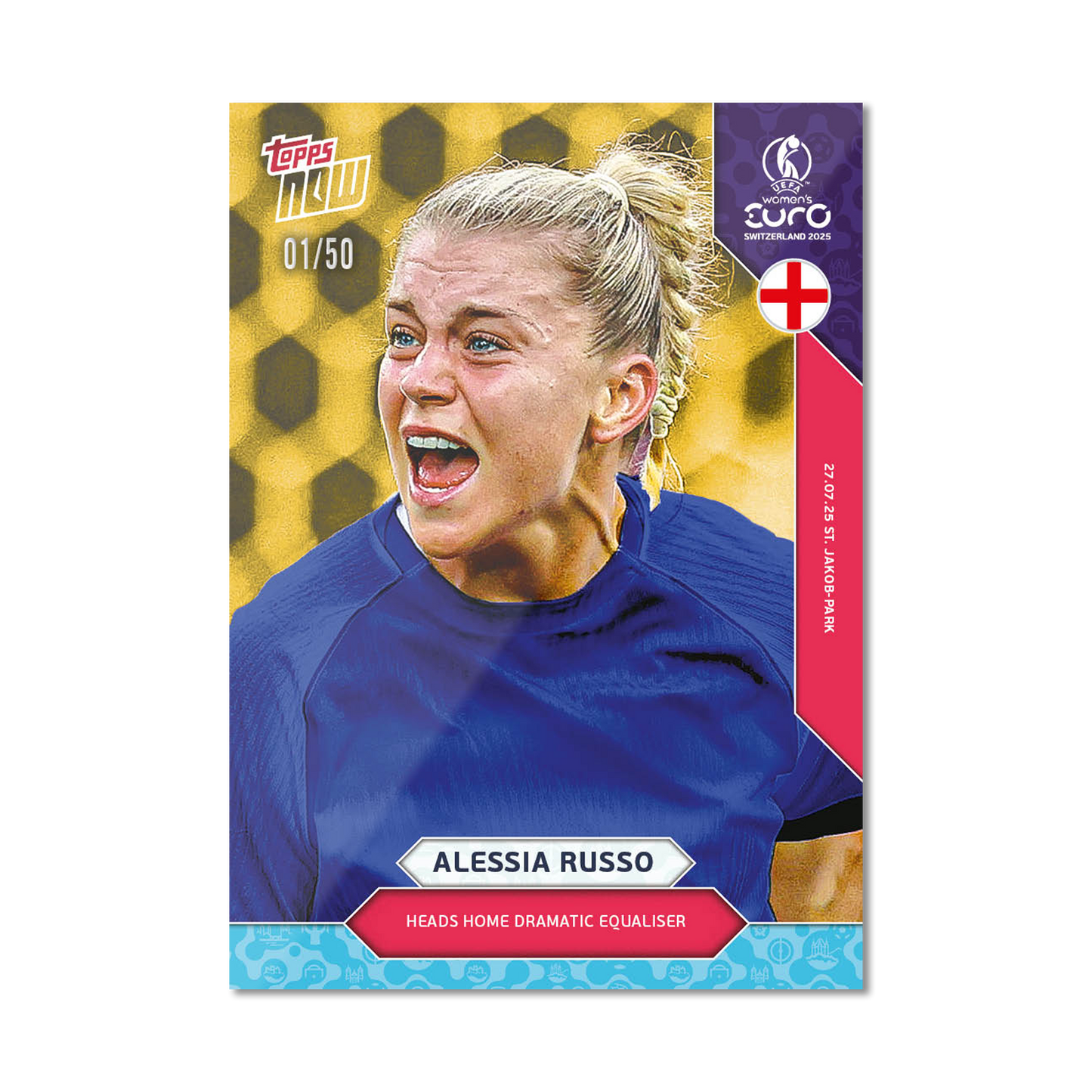 Alessia Russo - UEFA Women’s EURO 2025™ Topps NOW® - Card 29 - LOOK FOR AUTO-RELICS - PR: 800