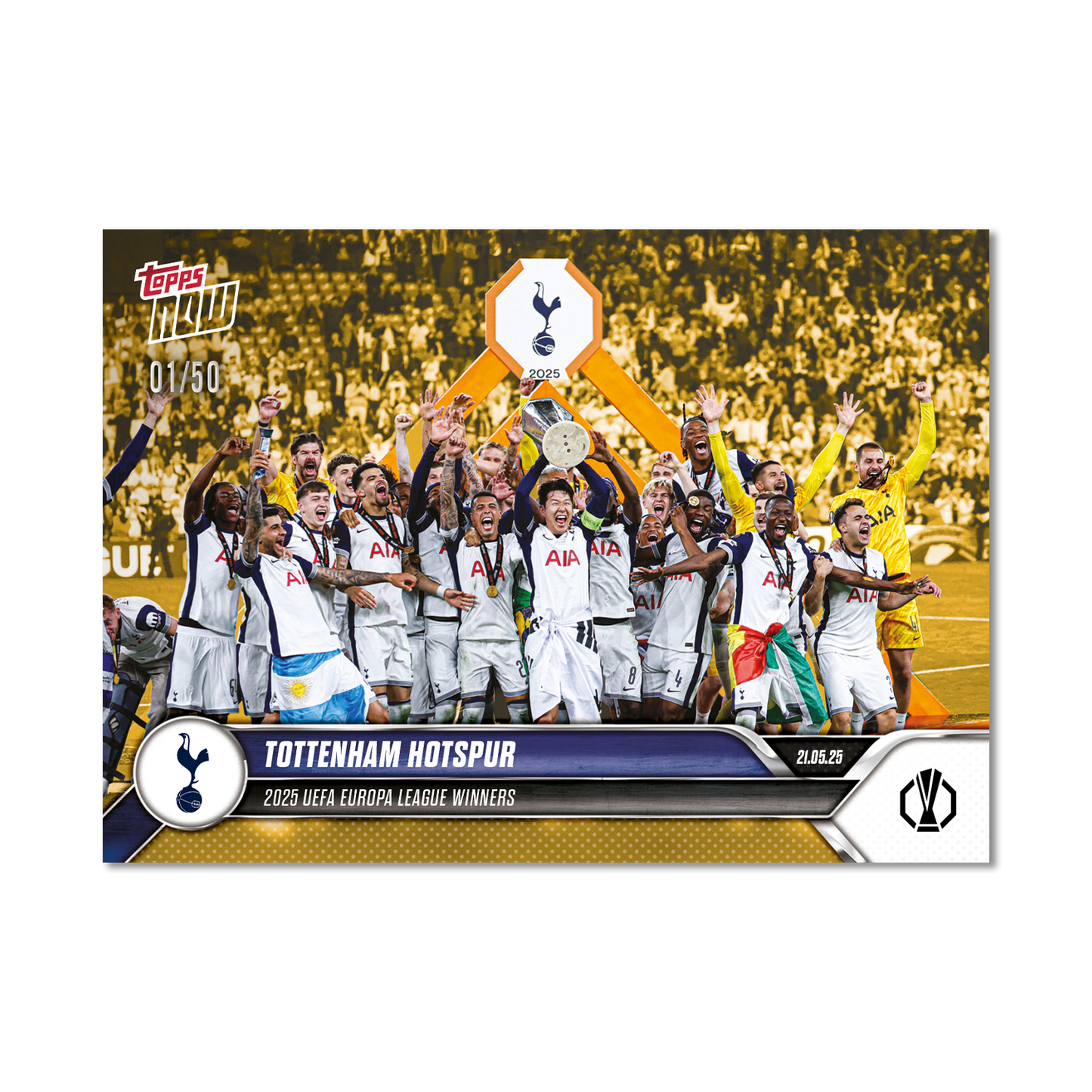 Tottenham Hotspur - 2024-25 UEL Topps NOW® Card 34 - LOOK FOR RELIC - PR: 6343
