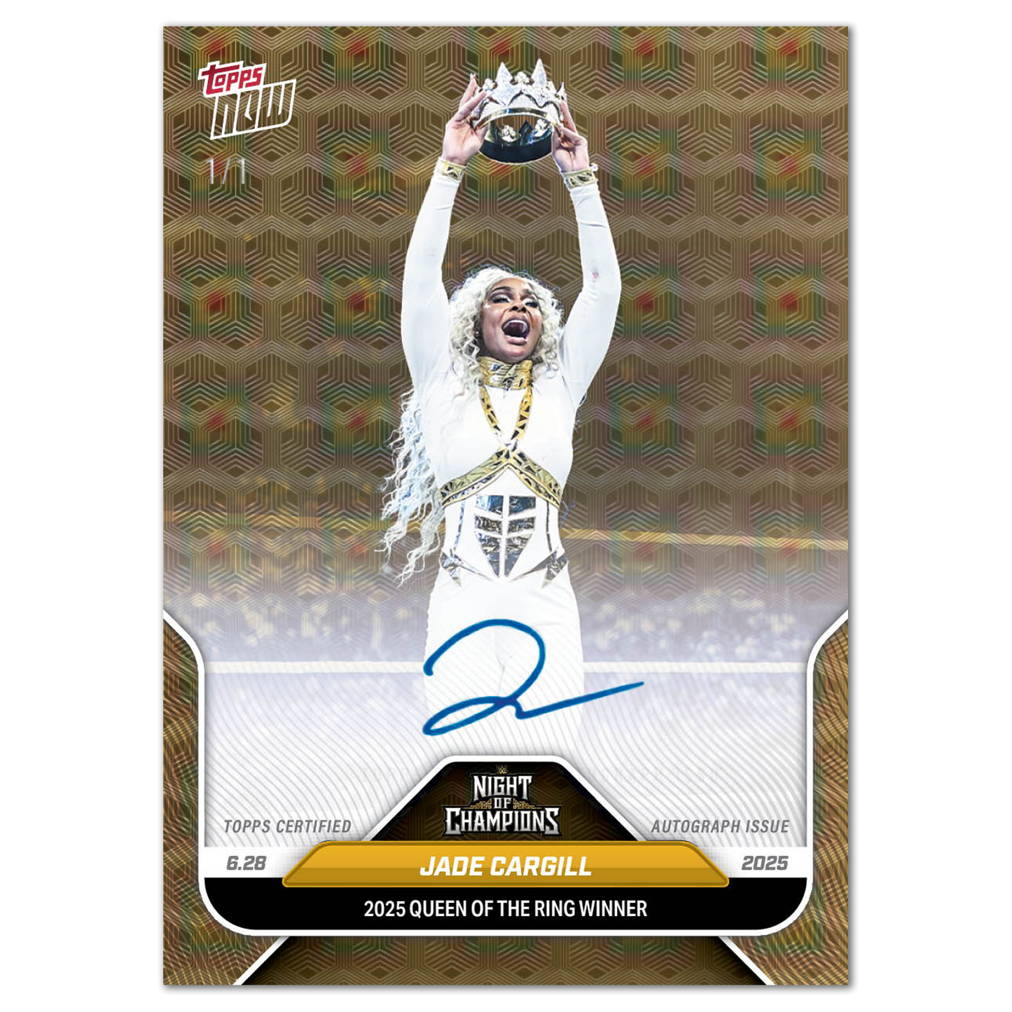 Jade Cargill - 2025 WWE Topps NOW® - Card 76 - LOOK FOR AUTOS - PR: 1046