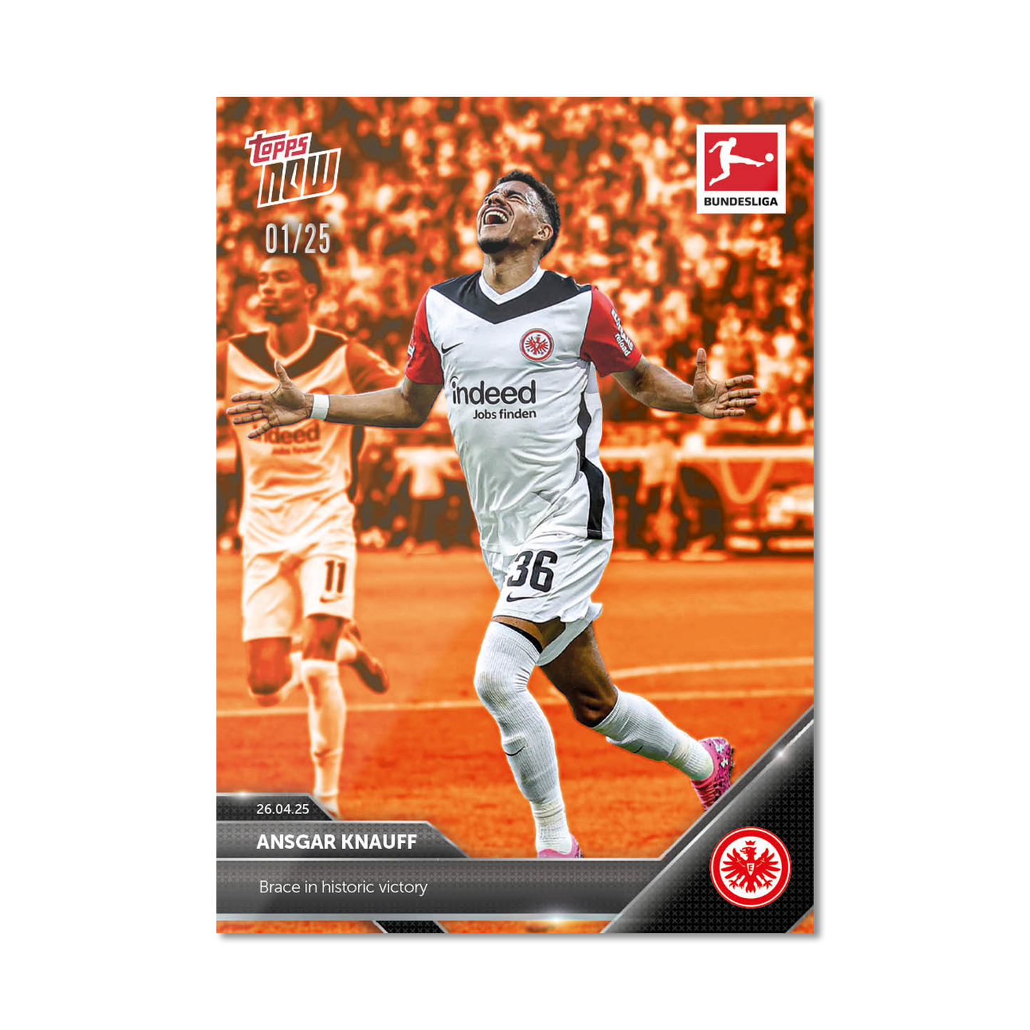 Ansgar Knauff - 2024-25 Bundesliga Topps NOW® Card 175 - PR: 217