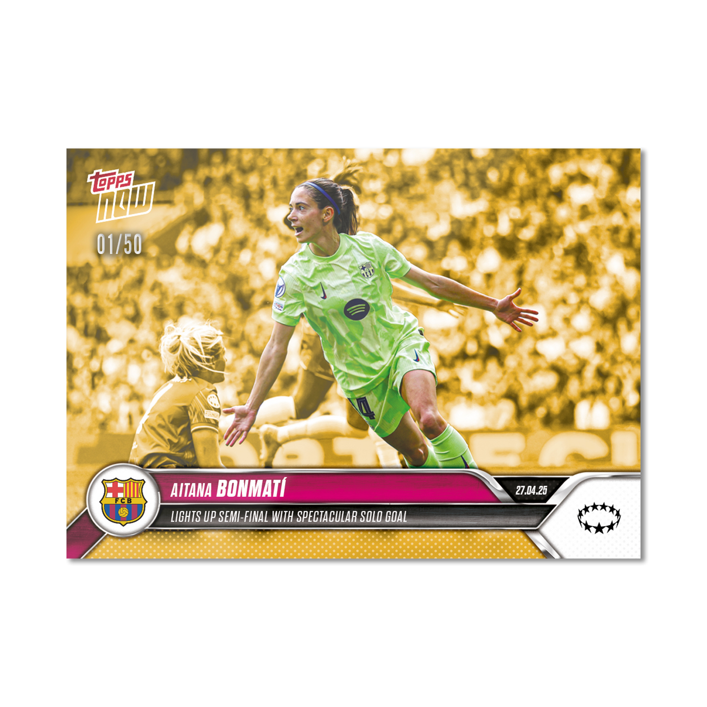 Aitana Bonmatí - 2024-25 UWCL Topps NOW® - Card 23 - PR: 721