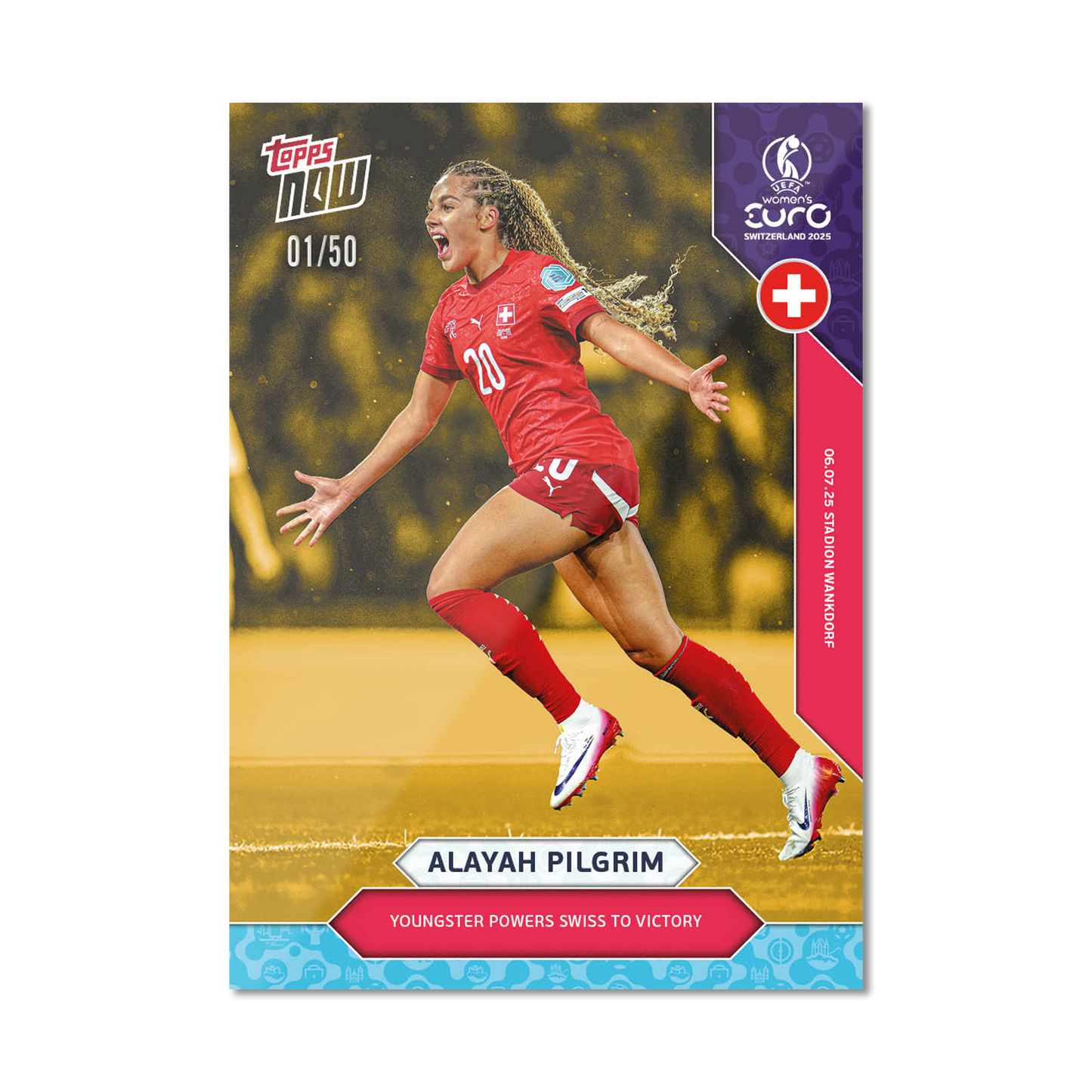 Alayah Pilgrim - UEFA Women’s EURO 2025™ Topps NOW® - Card 8 - PR: 204