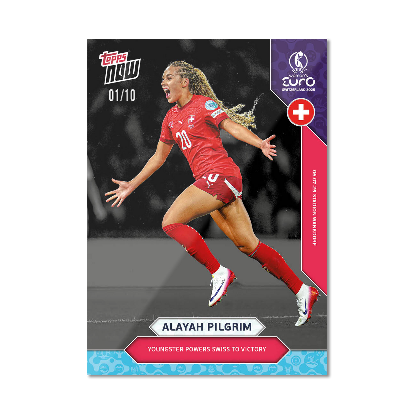 Alayah Pilgrim - UEFA Women’s EURO 2025™ Topps NOW® - Card 8 - PR: 204