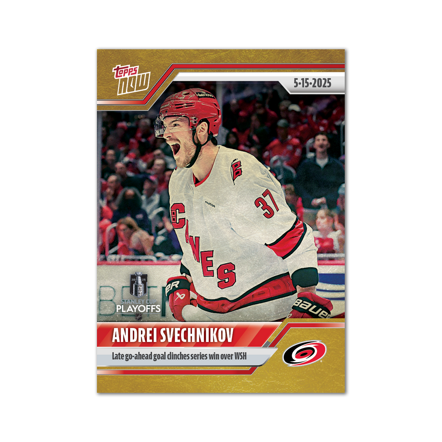 Andrei Svechnikov - 2024-25 NHL Topps NOW® - Sticker # 185 Pack - PR: 170