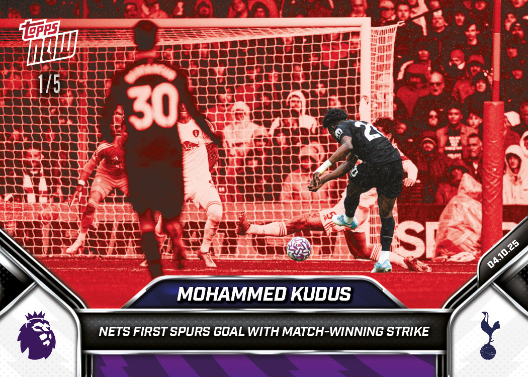 Mohammed Kudus - 2025-26 Premier League Topps NOW® - Card 30 - PR: 263