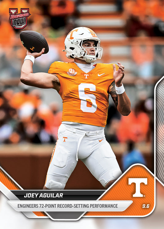 Joey Aguilar - 2025-26 Bowman U NOW® Football - Card 7 - PR: 860