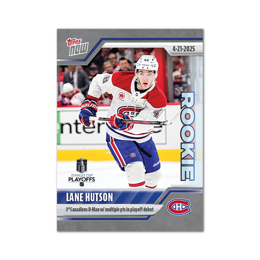 Lane Hutson - 2024-25 NHL Topps NOW® - Sticker # 164 Pack - PR: 480