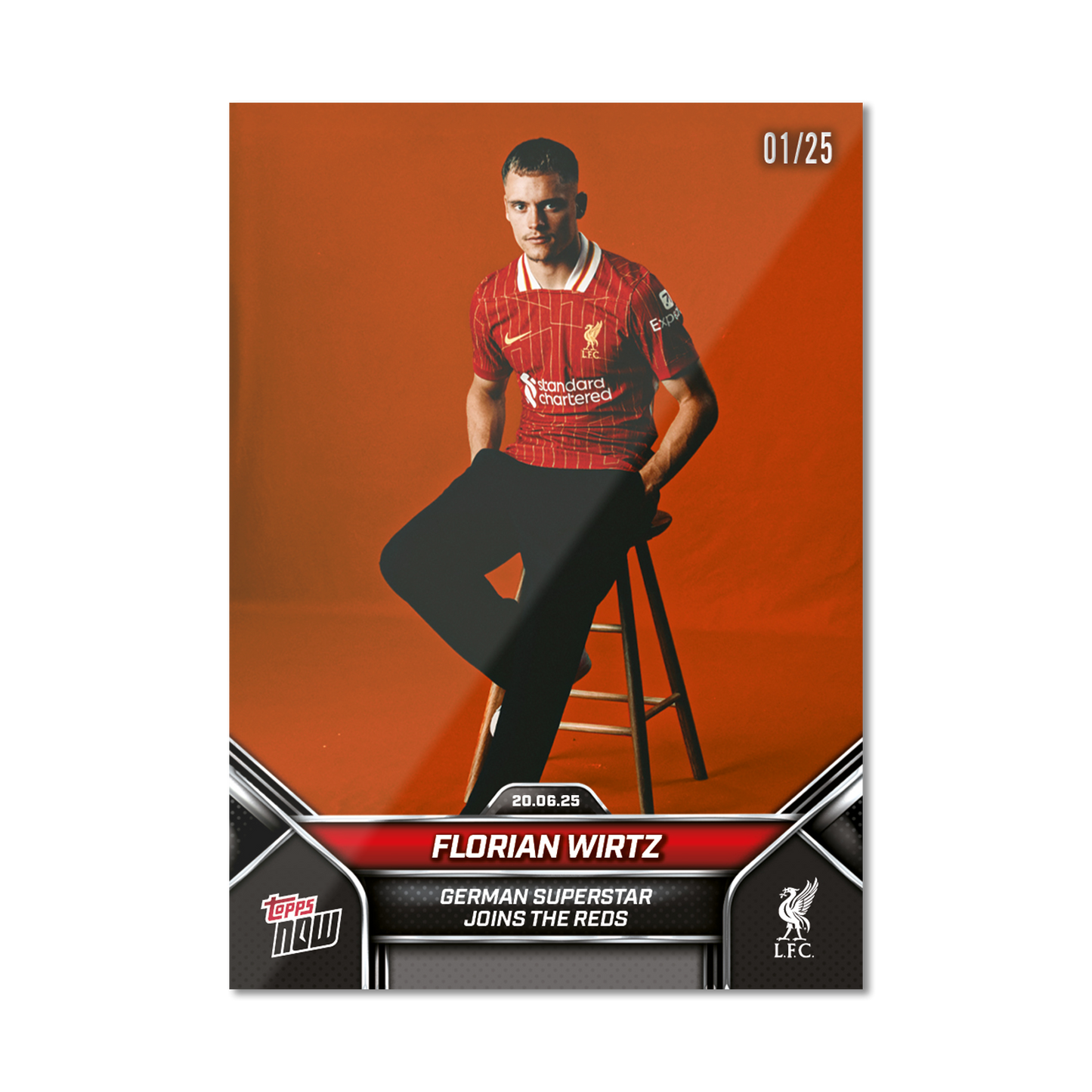 Florian Wirtz - 2024-25 Liverpool Topps NOW® - Card 1 - PR: 3516
