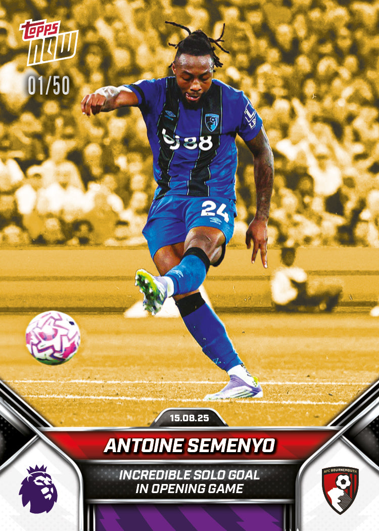 Antoine Semenyo - 2025-26 Premier League Topps NOW® - Card 3 - PR: 341