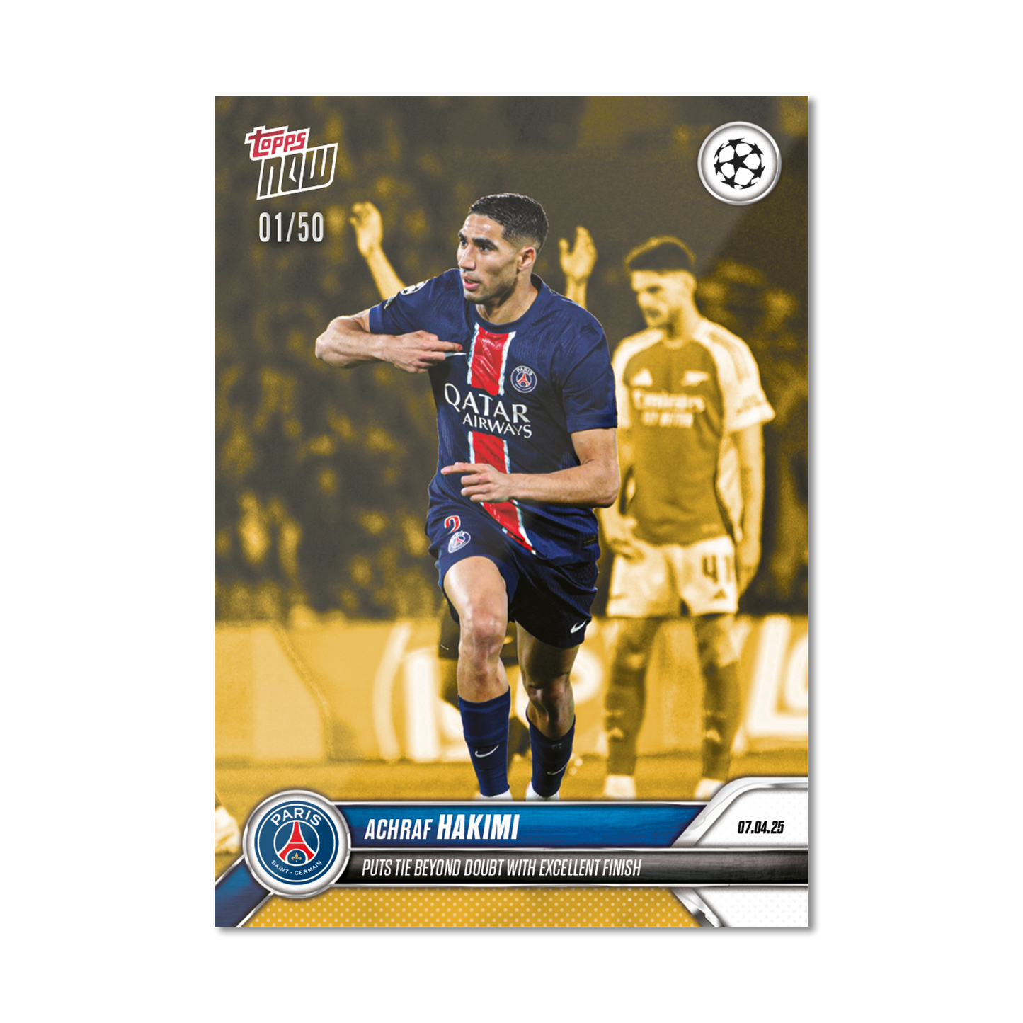 Achraf Hakimi - 2024-25 UCL Topps NOW® - Card 156 - PR: 97