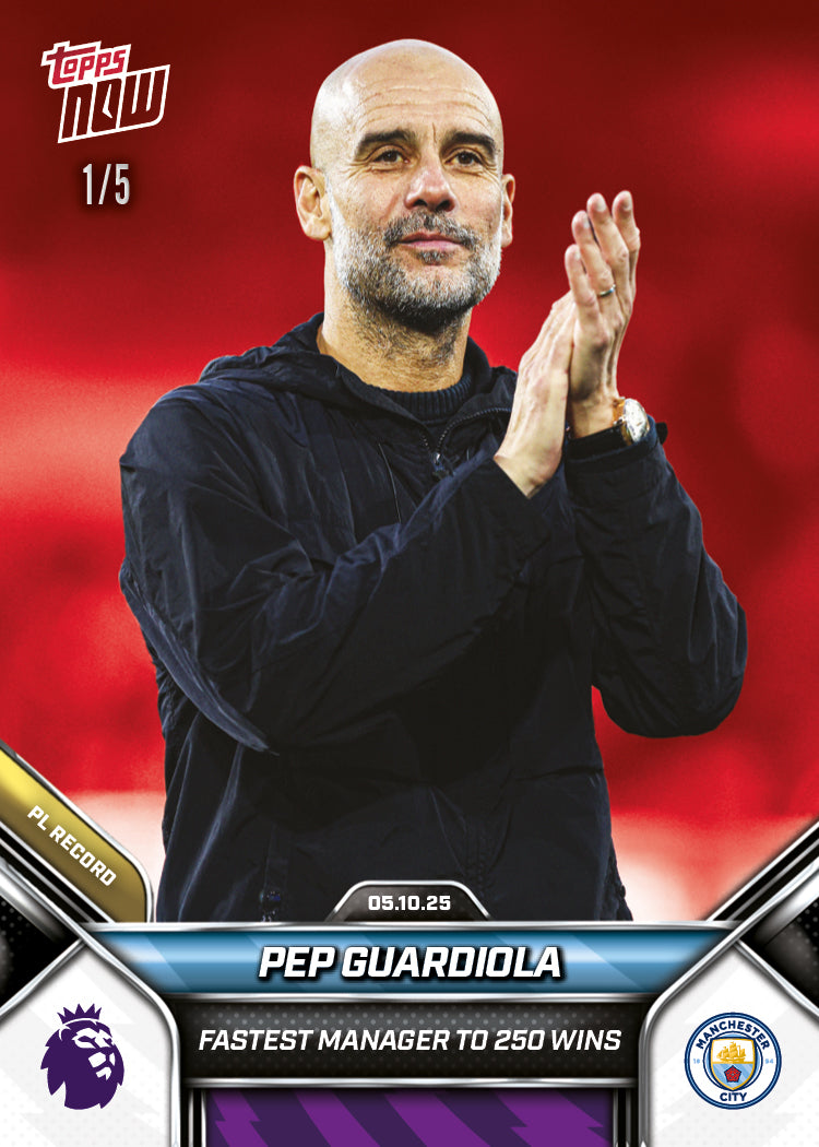 Pep Guardiola - 2025-26 Premier League Topps NOW® - Card 34 - PR: 591