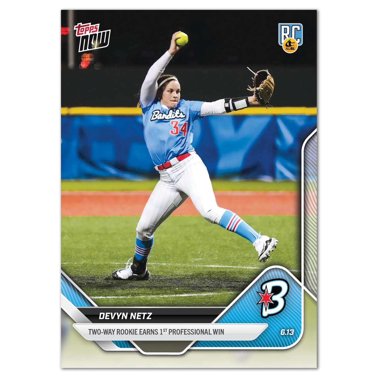Devyn Netz - 2025 AUSL Topps NOW® - Card 5 - PR: 709