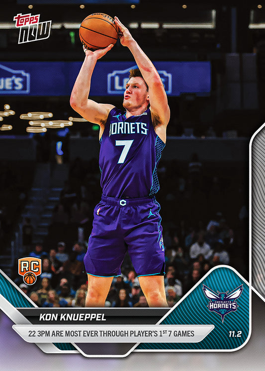 Kon Knueppel - 2025-26 NBA Topps NOW® - Card 41 - PR: 898