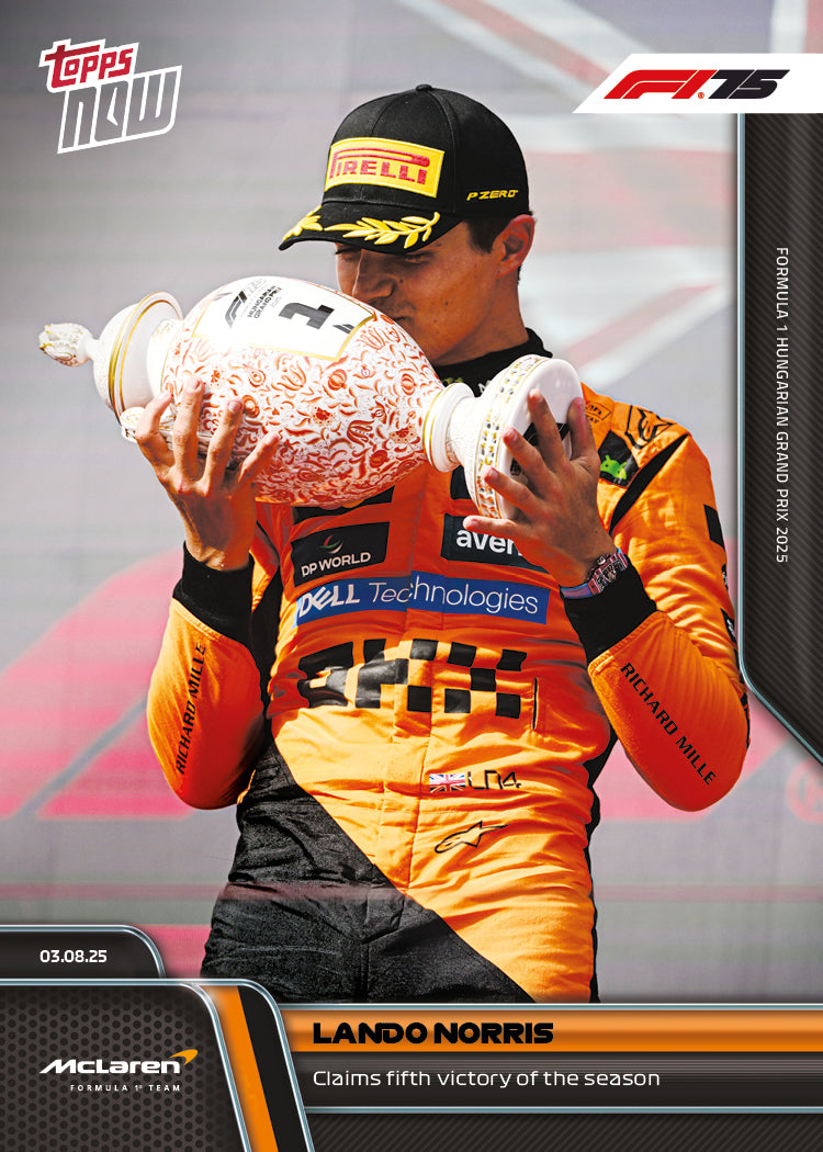 Lando Norris - 2025 Formula 1® Topps NOW® - Card 55 - PR: 2493