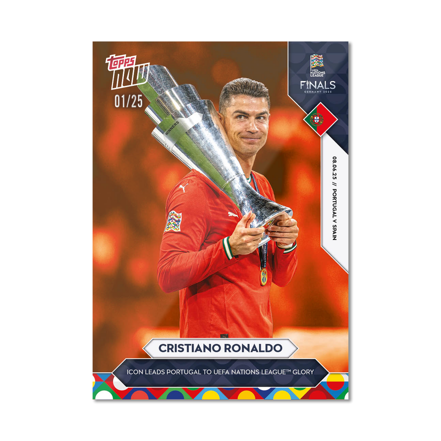 Cristiano Ronaldo - 2025 UEFA Nations League Topps NOW® - Card 7 - PR: 11151