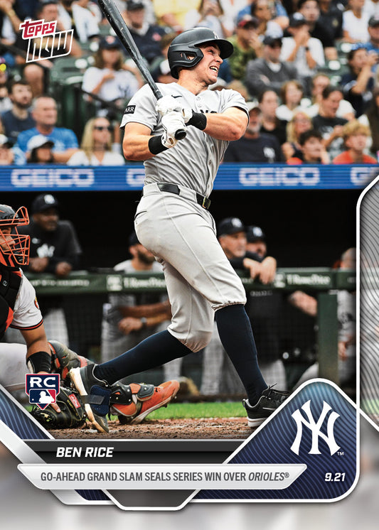Ben Rice - 2025 MLB Topps NOW® - Card 743 - PR: 1397
