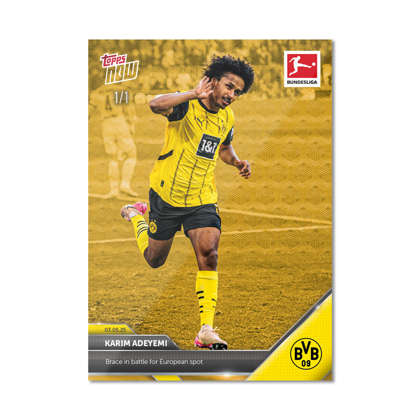 Karim Adeyemi - 2024-25 Bundesliga Topps NOW® - Card 180 - PR: 37