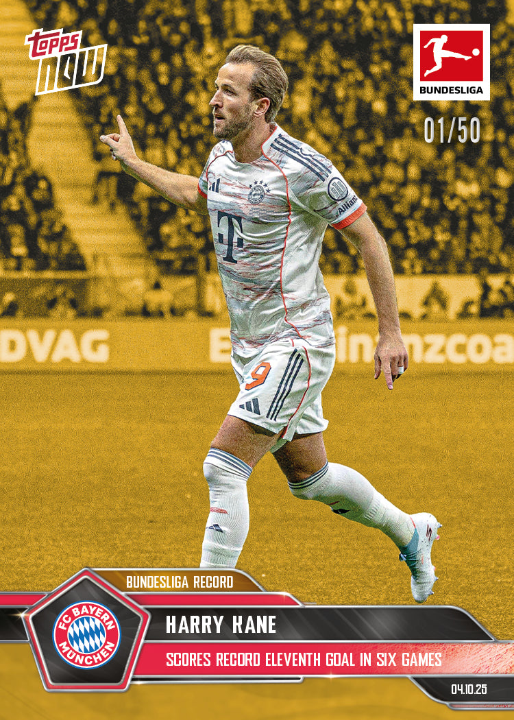 Harry Kane - 2025-26 Bundesliga Topps NOW® - Card 39 - PR: 329