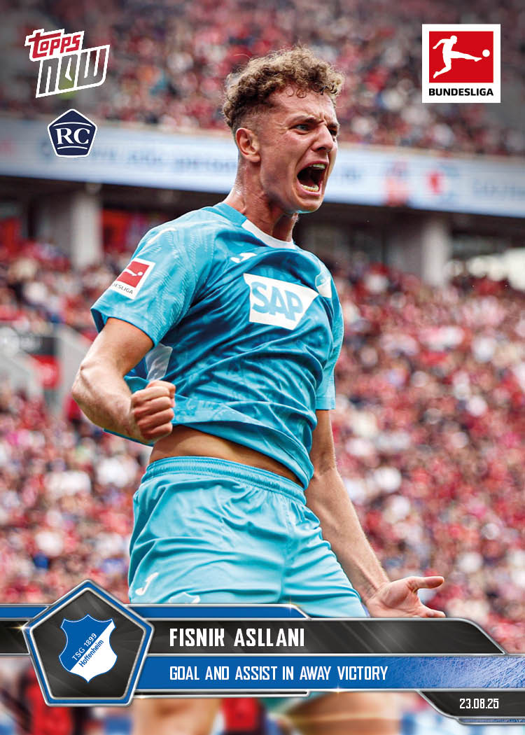 Fisnik Asllani - 2025-26 Bundesliga Topps NOW® - Card 10 - PR: 348