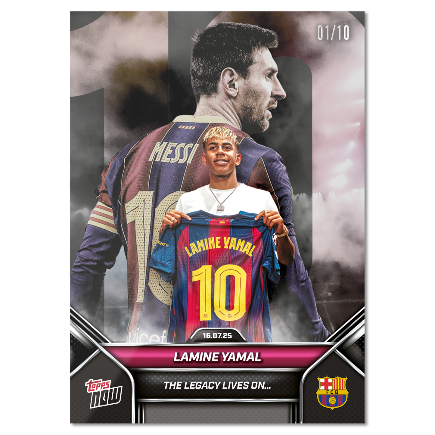 Lamine Yamal - 2025 FC Barcelona Topps NOW® - Card 2 - LOOK FOR DUAL AUTO - PR: 76476