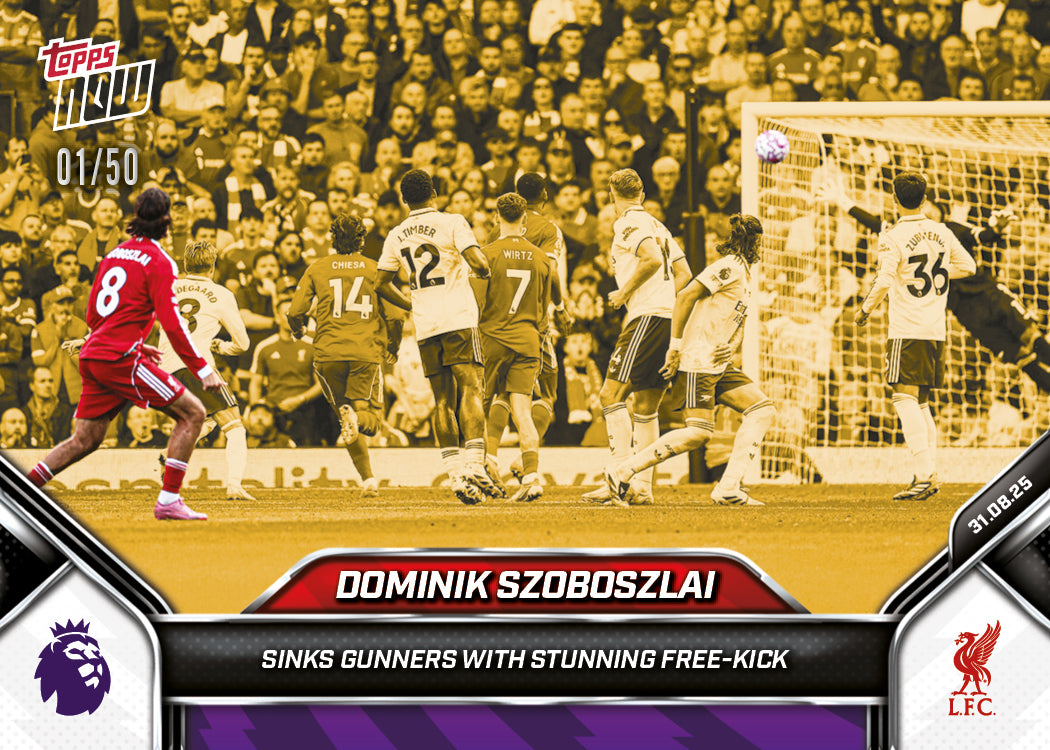 Dominik Szoboszlai - 2025-26 Premier League Topps NOW® - Card 16 - PR: 2114