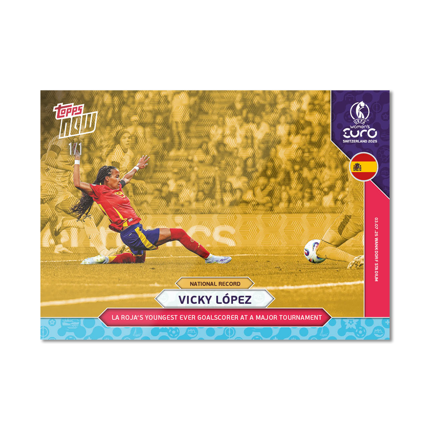Vicky López - UEFA Women’s EURO 2025™ Topps NOW® - Card 4 - PR: 301