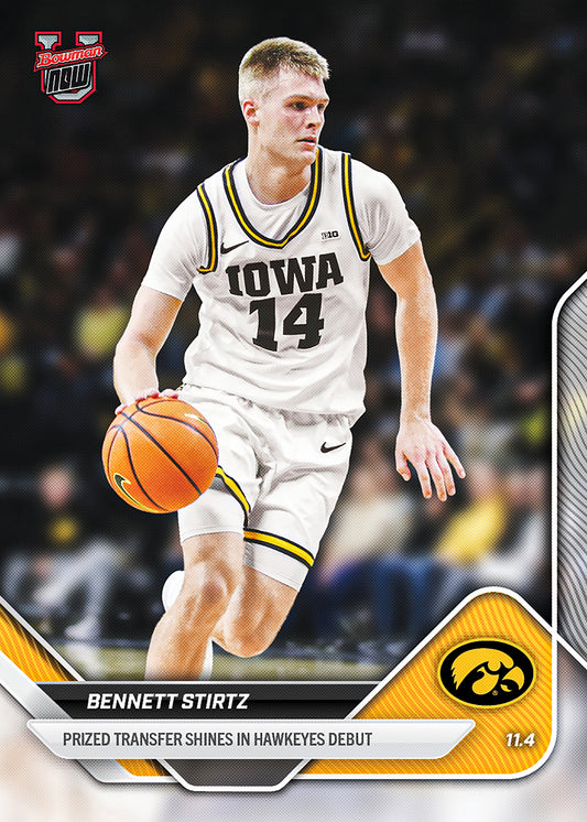 Bennett Stirtz - 2025-26 Bowman U NOW® Basketball - Card 9