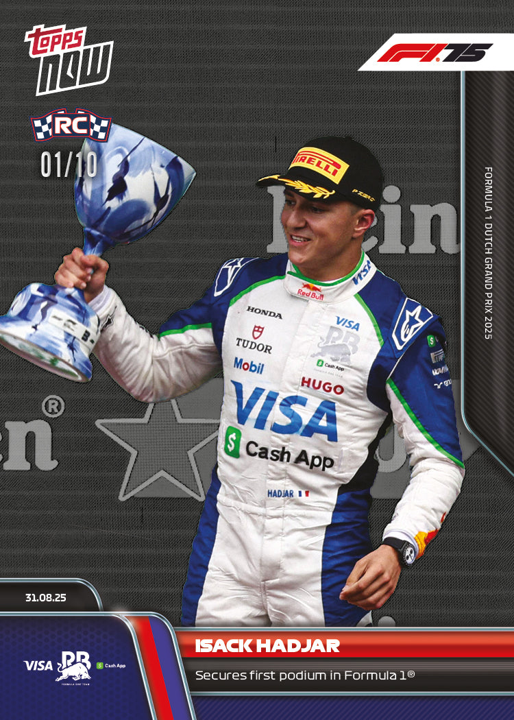 Isack Hadjar - 2025 Formula 1® Topps NOW® - Card 58 - PR: 5891