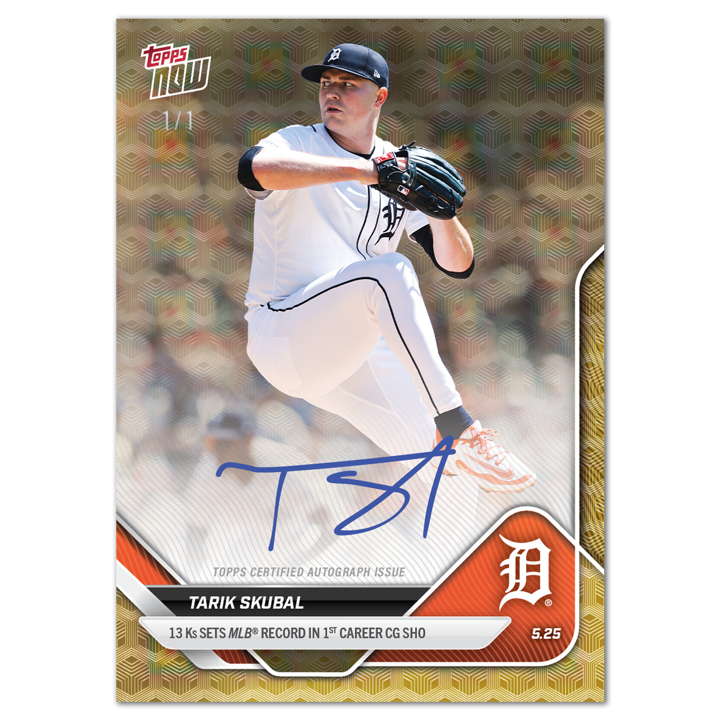 Tarik Skubal - 2025 MLB Topps NOW® - Card 215 - LOOK FOR AUTOS - PR: 4147