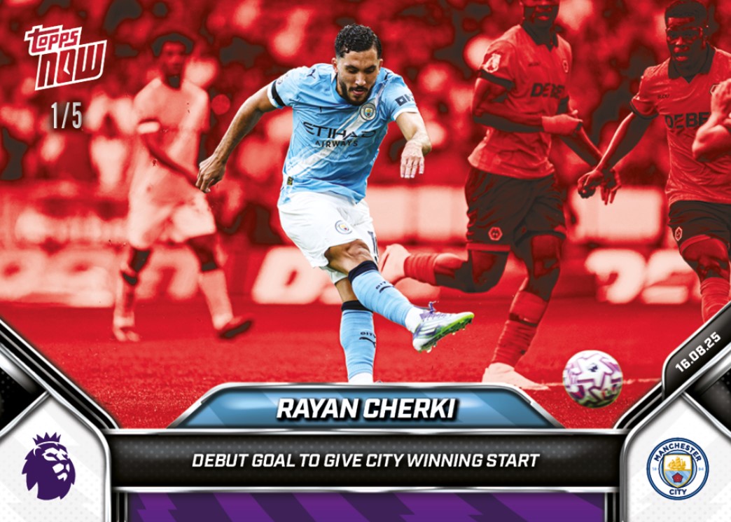 Rayan Cherki - 2025-26 Premier League Topps NOW® - Card 2 - PR: 555