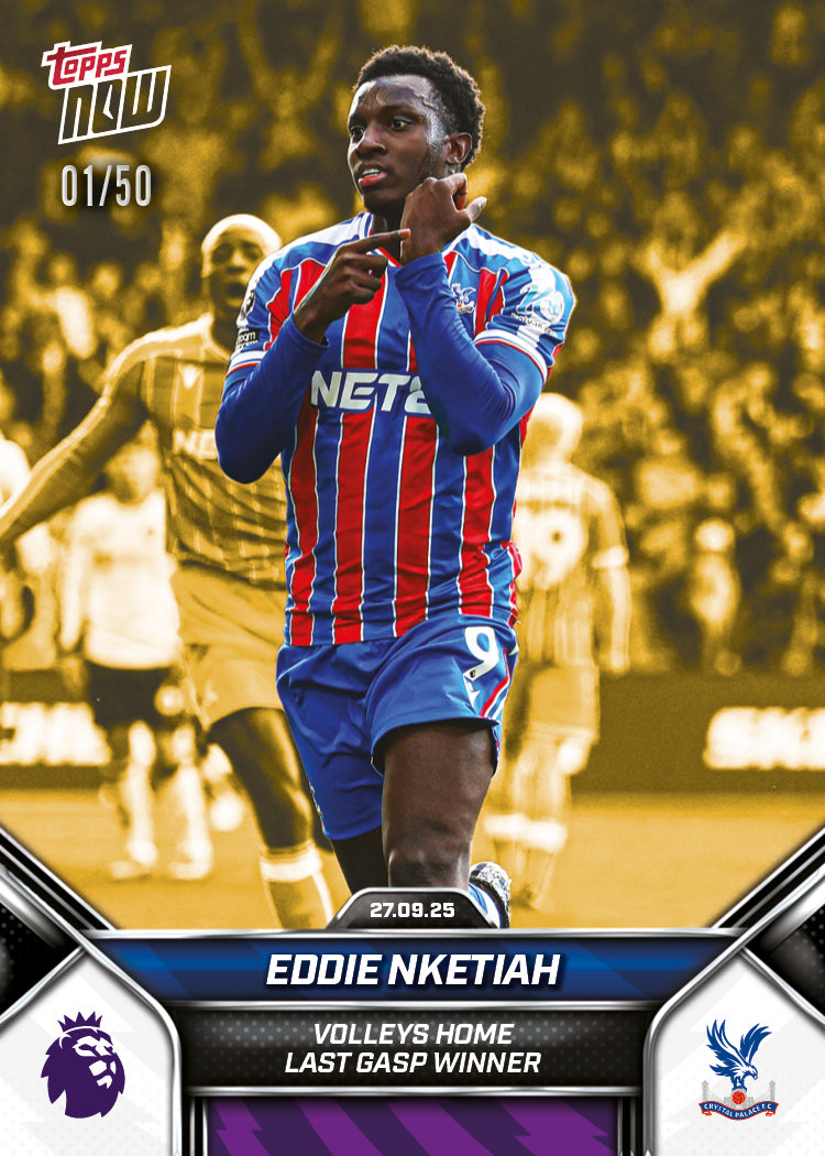 Eddie Nketiah - 2025-26 Premier League Topps NOW® - Card 26 - PR: 229