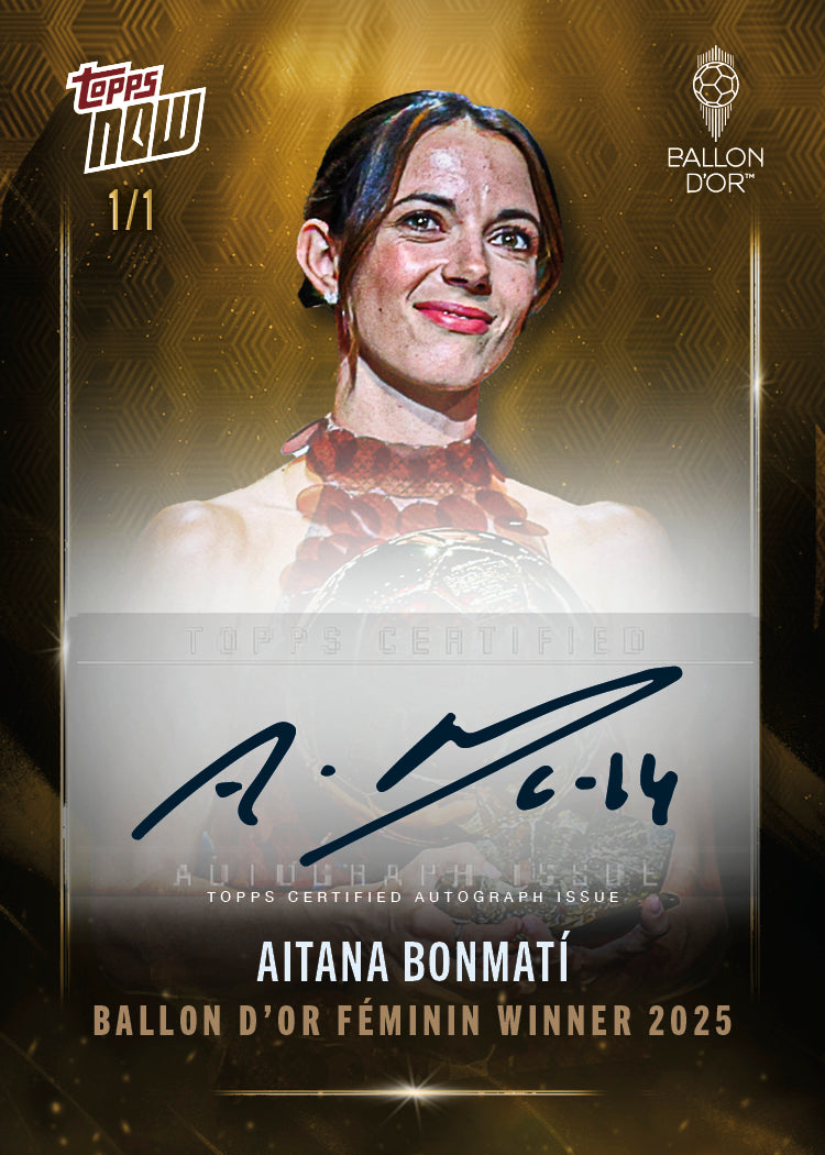 Aitana Bonmatí - 2025 Ballon d'Or Topps NOW® - Card 2 - LOOK FOR RELICS & AUTO - PR: 2839