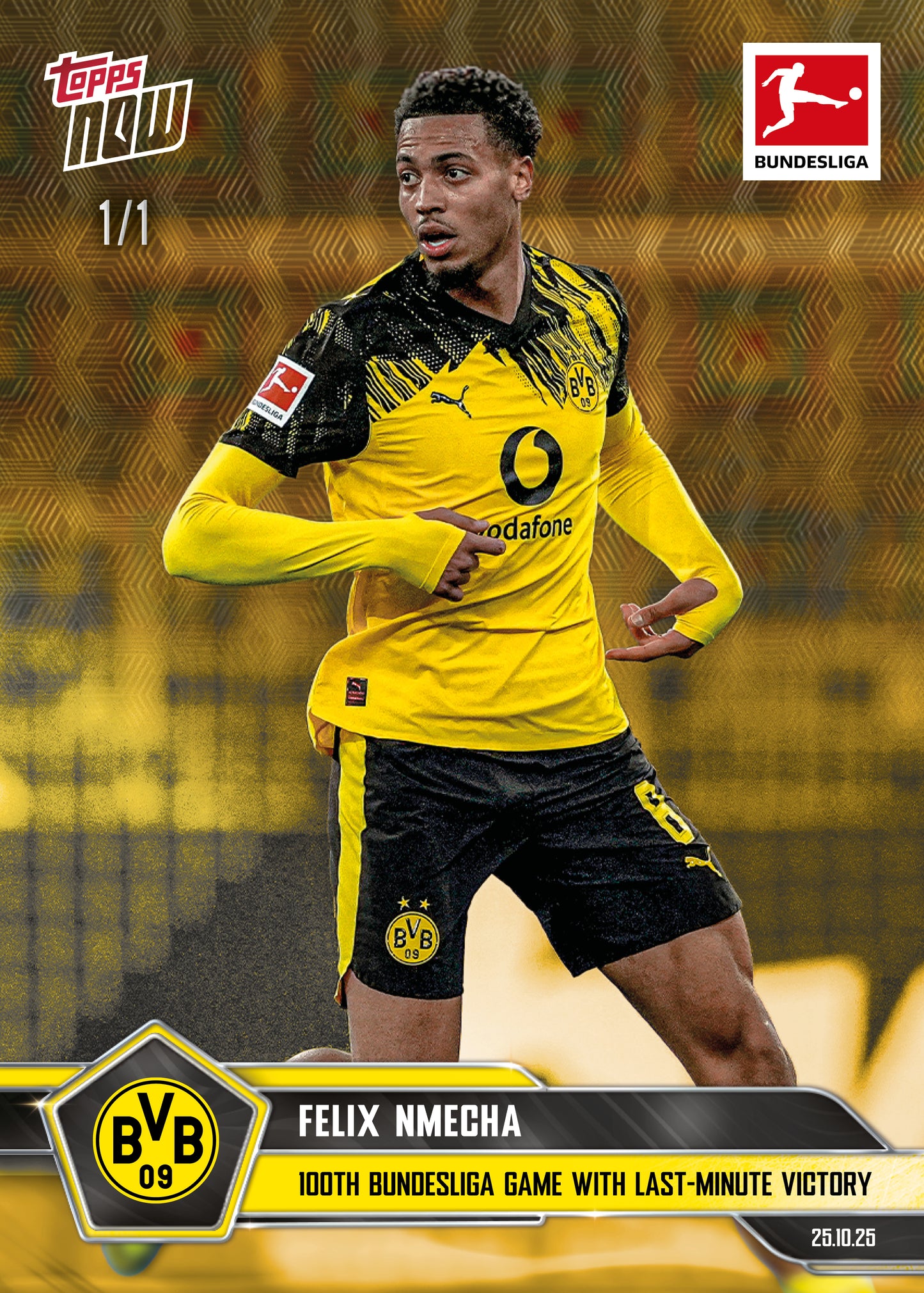 Felix Nmecha - 2025-26 Bundesliga Topps NOW® - Card 48 - PR: 252