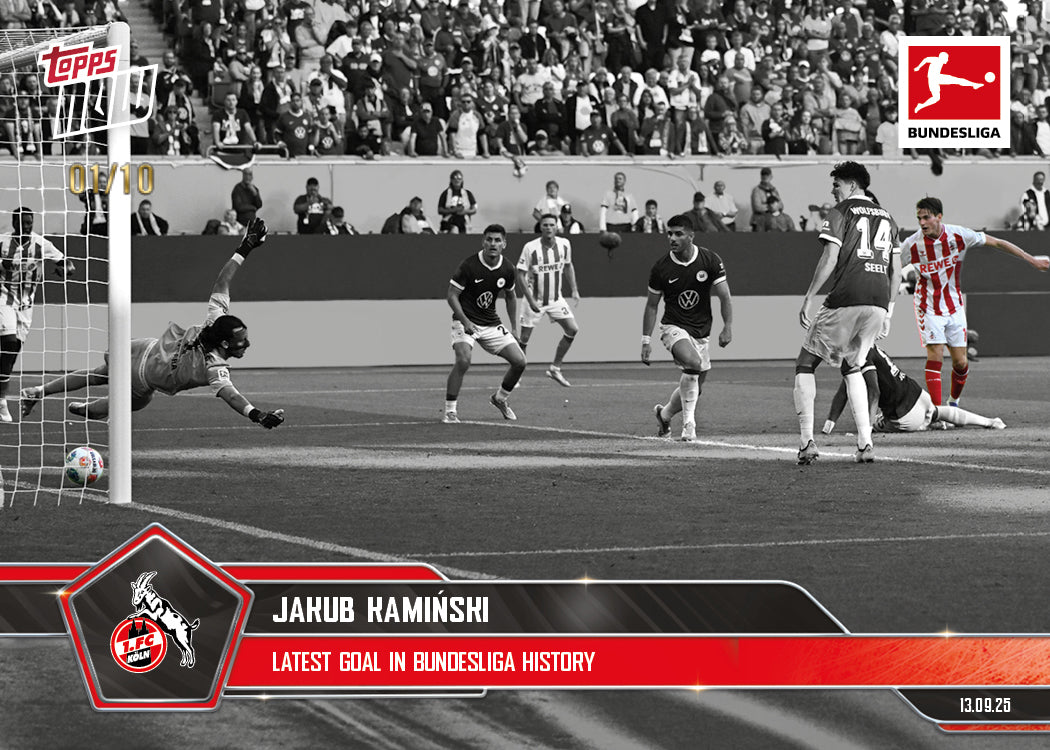 Jakub Kamiński - 2025-26 Bundesliga Topps NOW® - Card 20 - PR: 204