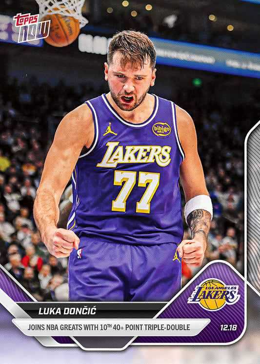 Luka Dončić - 2025-26 NBA Topps NOW® - Card 89 - PR: 1881