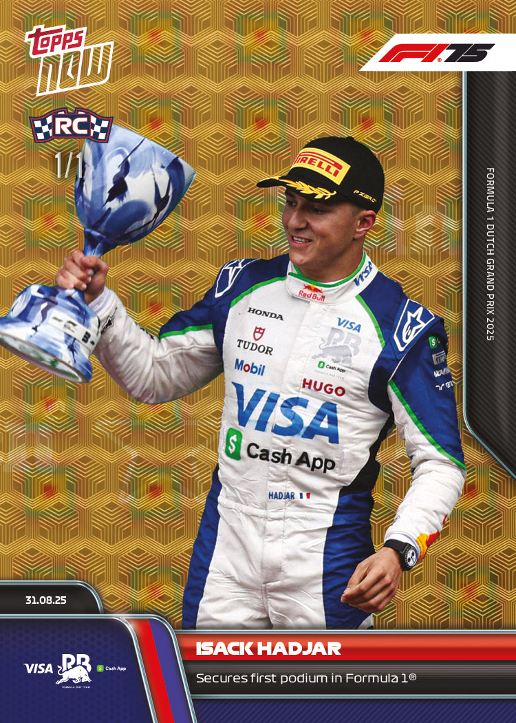 Isack Hadjar - 2025 Formula 1® Topps NOW® - Card 58 - PR: 5891
