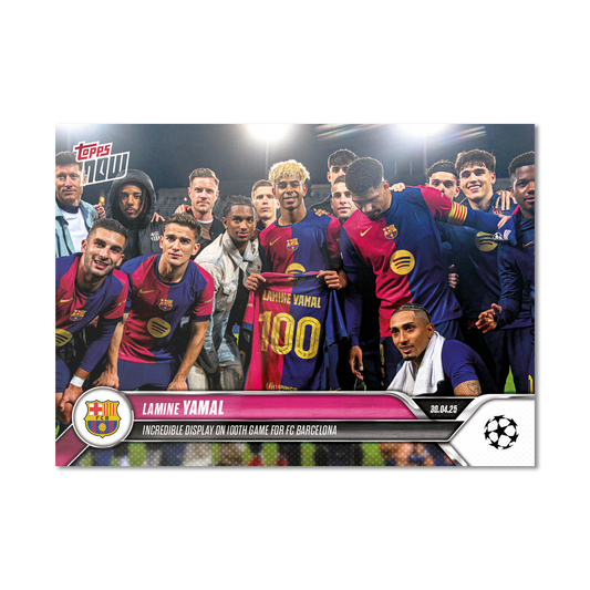Lamine Yamal - 2024-25 UCL Topps NOW® - Card 149 - LOOK FOR RELIC - PR: 7076