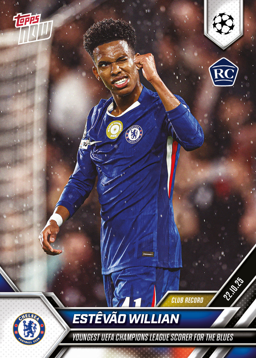 Estêvão Willian - 2025-26 UCL Topps NOW® - Card 39 - PR: 3182