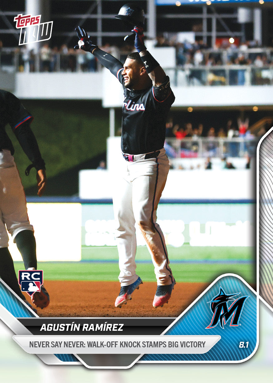 Agustín Ramírez - 2025 MLB Topps NOW® - Card 496 - PR: 475