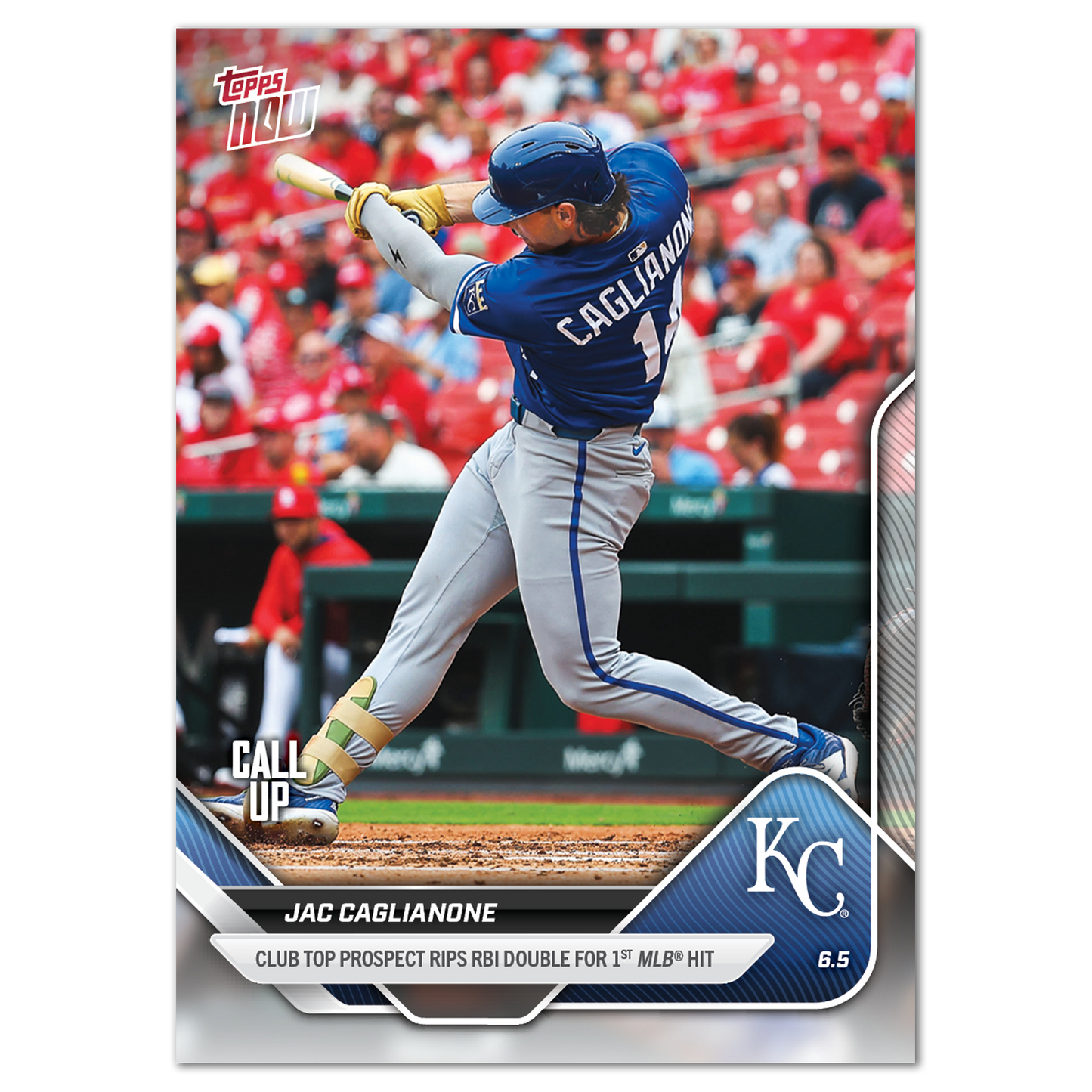 Jac Caglianone - 2025 MLB Topps NOW® - Card 262 - LOOK FOR AUTOS - PR: 33,728