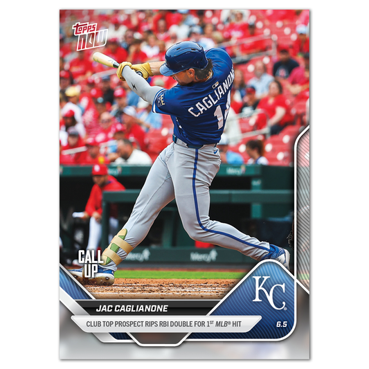 Jac Caglianone - 2025 MLB Topps NOW® - Card 262 - LOOK FOR AUTOS - PR: 33,728