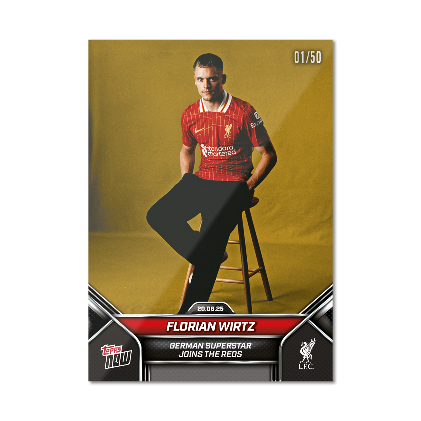 Florian Wirtz - 2024-25 Liverpool Topps NOW® - Card 1 - PR: 3516
