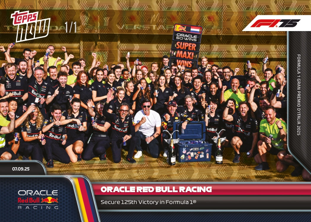 Oracle Red Bull Racing - 2025 Formula 1® Topps NOW® - Card 61 - PR: 1144